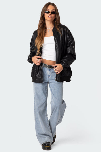 Oversized Bomber Jacket