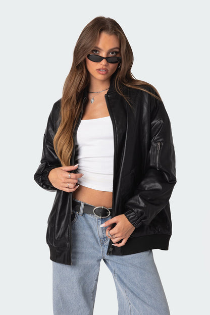 Oversized Bomber Jacket