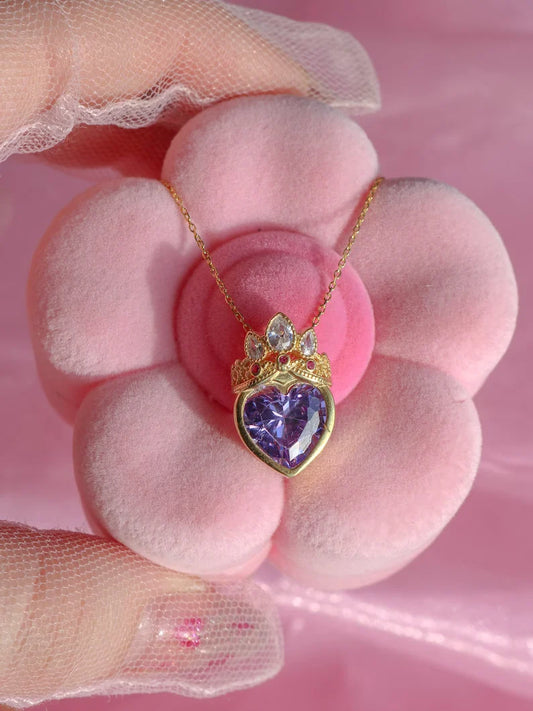 Rapunzel Crown Heart Necklace