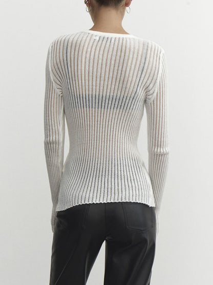 Ribbed Mesh Top