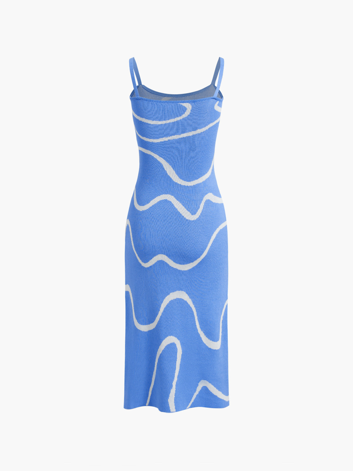 Wavy Print Strap Dress