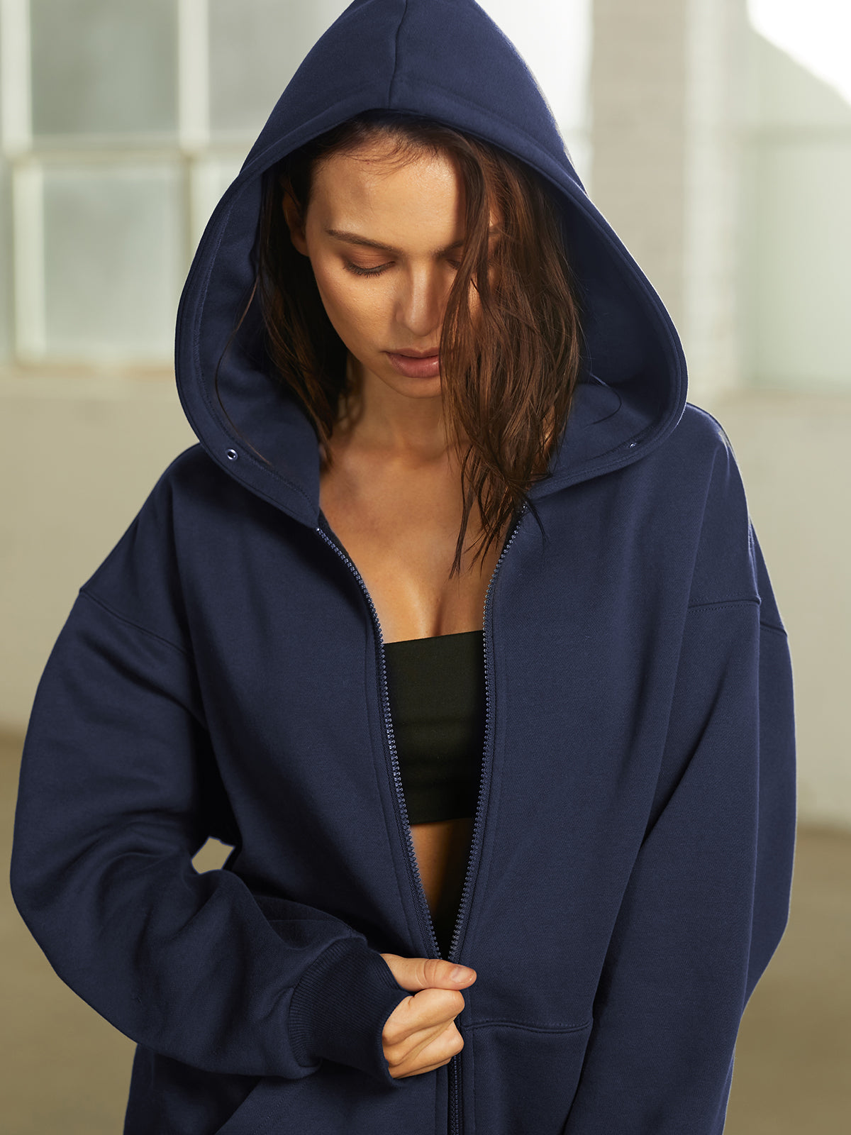 Oversized Everyday Zip Up Hoodie