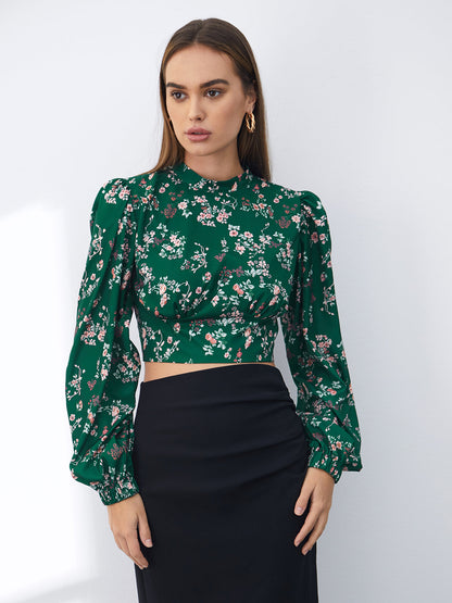 Backless Floral Shirt